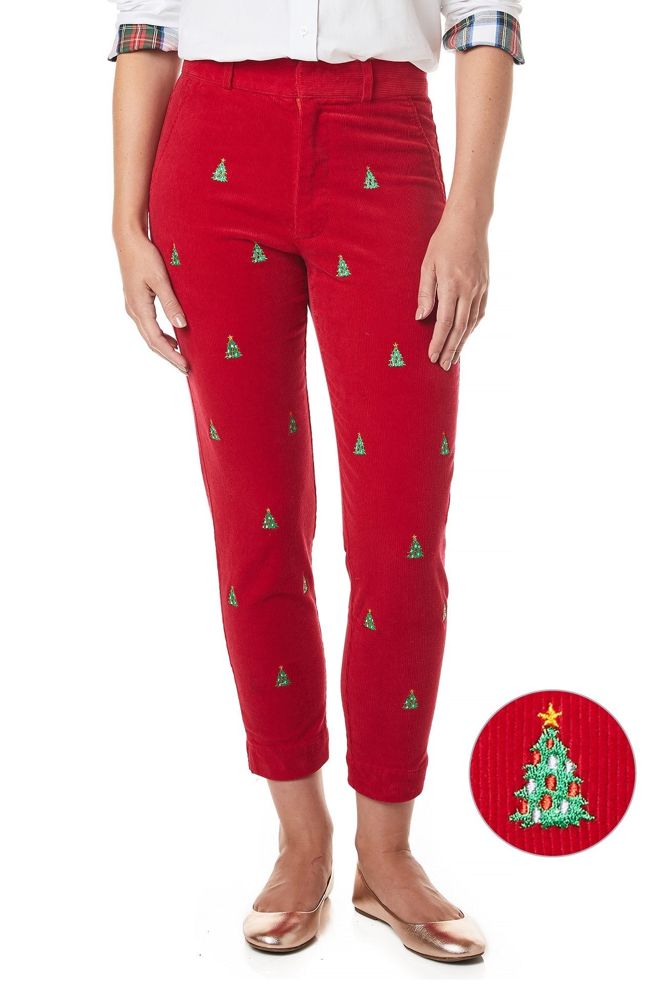 Mapale red Christmas capri pants outfit