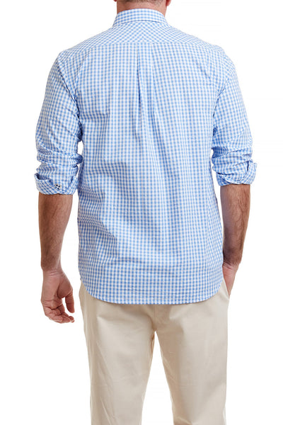 Chase Shirt Blue Gingham Seersucker