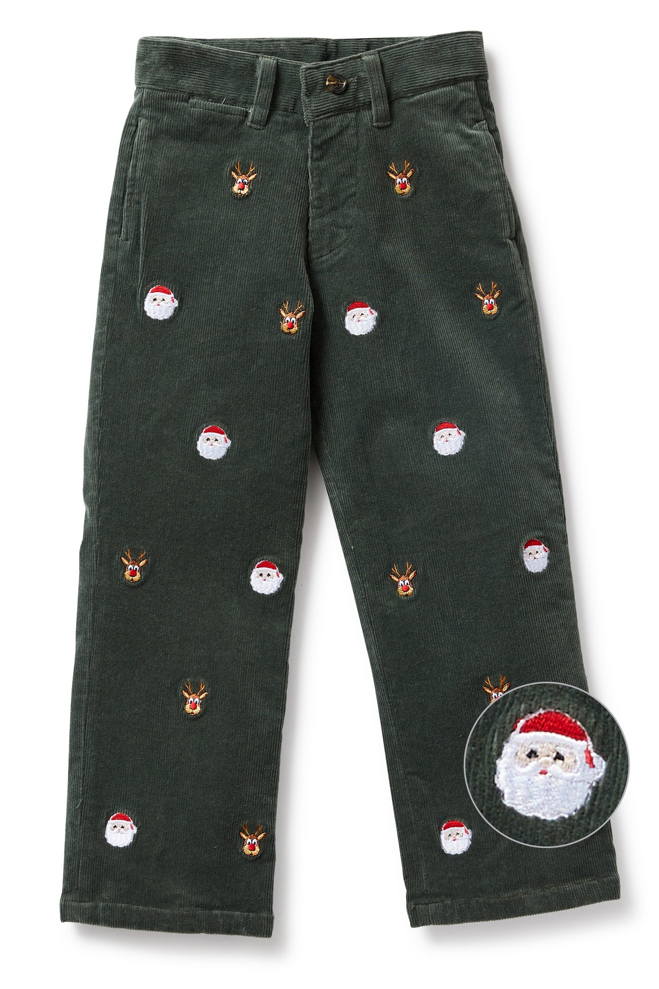 Boys Beachcomber Corduroy Pant Olive with Christmas Night BOYS PANTS Castaway Nantucket Island