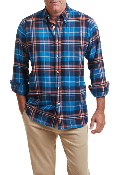 Chase Shirt Dusk Plaid Flannel MENS SPORT SHIRTS Castaway Nantucket Island