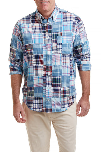 Chase Shirt Seapoint Patch Madras MENS SPORT SHIRTS Castaway Nantucket Island