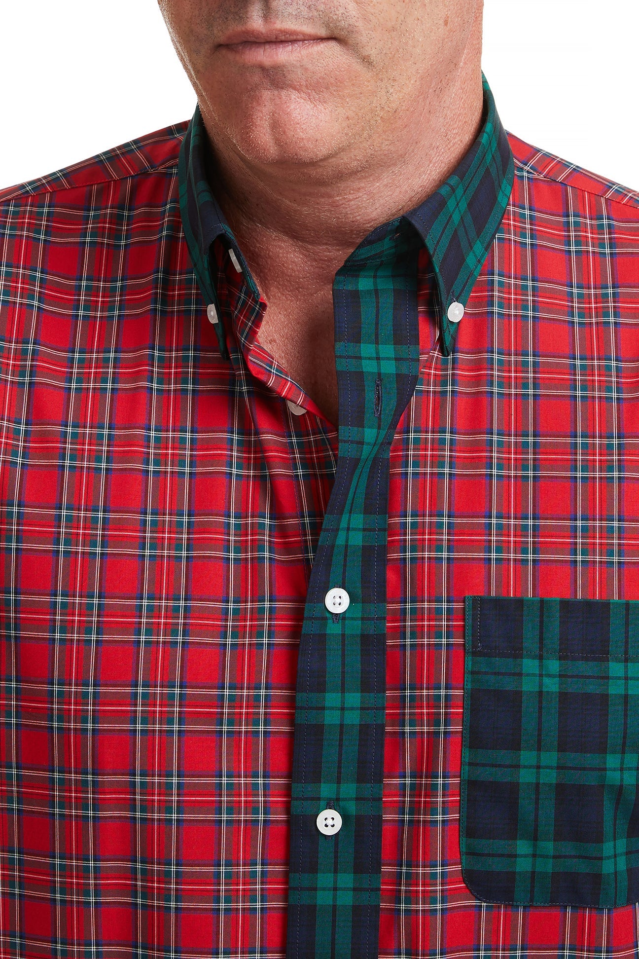 Chase Shirt Tartan Panel MENS SPORT SHIRTS Castaway Nantucket Island