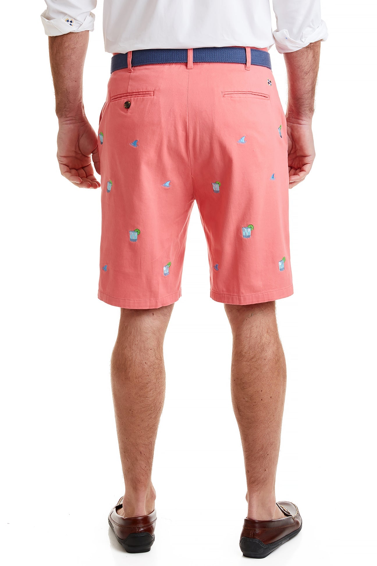 Cisco Short Stretch Twill Sunset with Fin & Tonic MENS EMBROIDERED SHORTS Castaway Nantucket Island