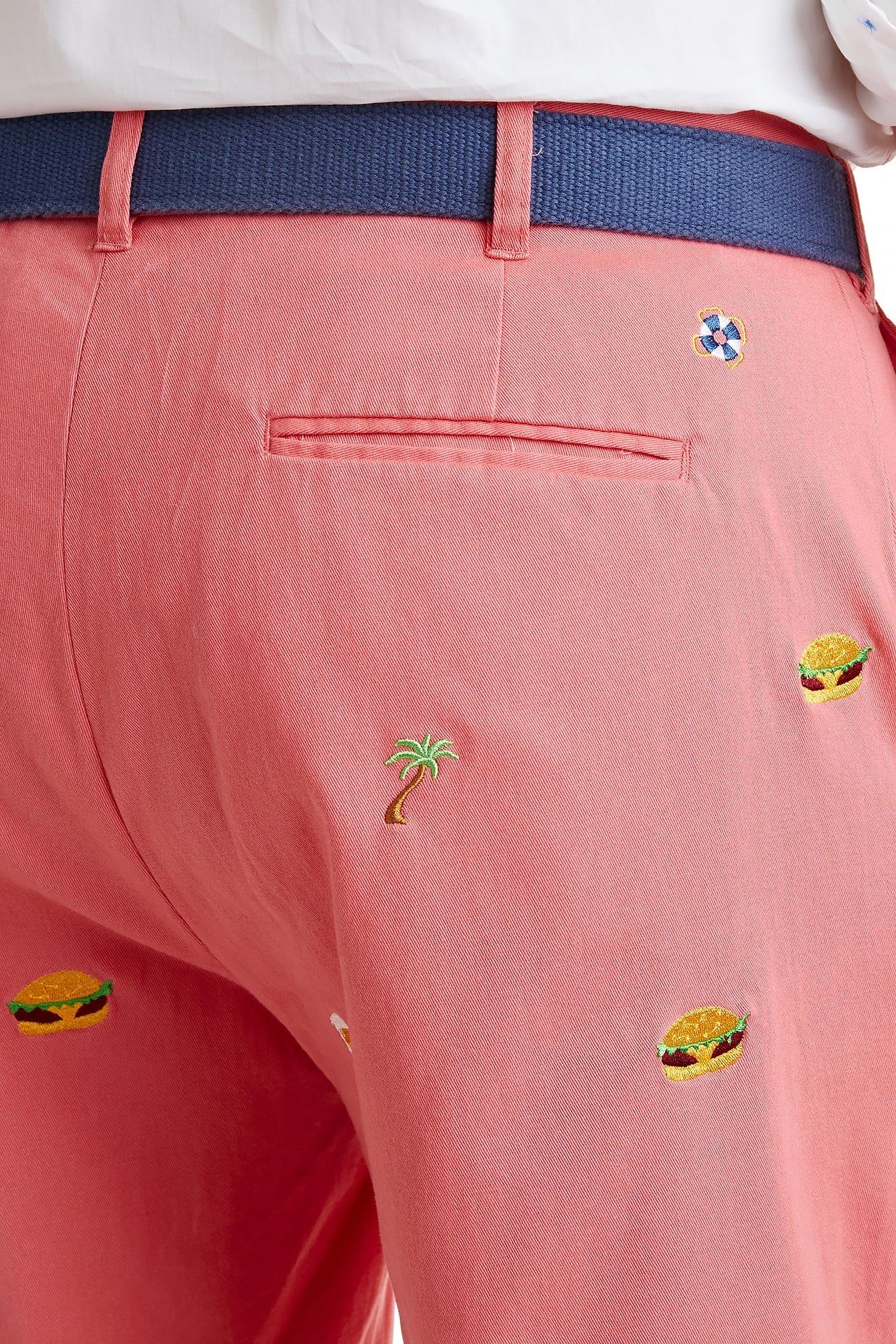 Cisco Short Stretch Twill Sunset with Seeking Paradise MENS EMBROIDERED SHORTS Castaway Nantucket Island