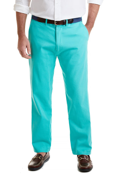 Harbor Pant Stretch Twill Aquatic Green MENS PANTS Castaway Nantucket Island