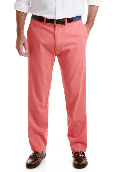 Harbor Pant Stretch Twill Sunset Coral MENS PANTS Castaway Nantucket Island