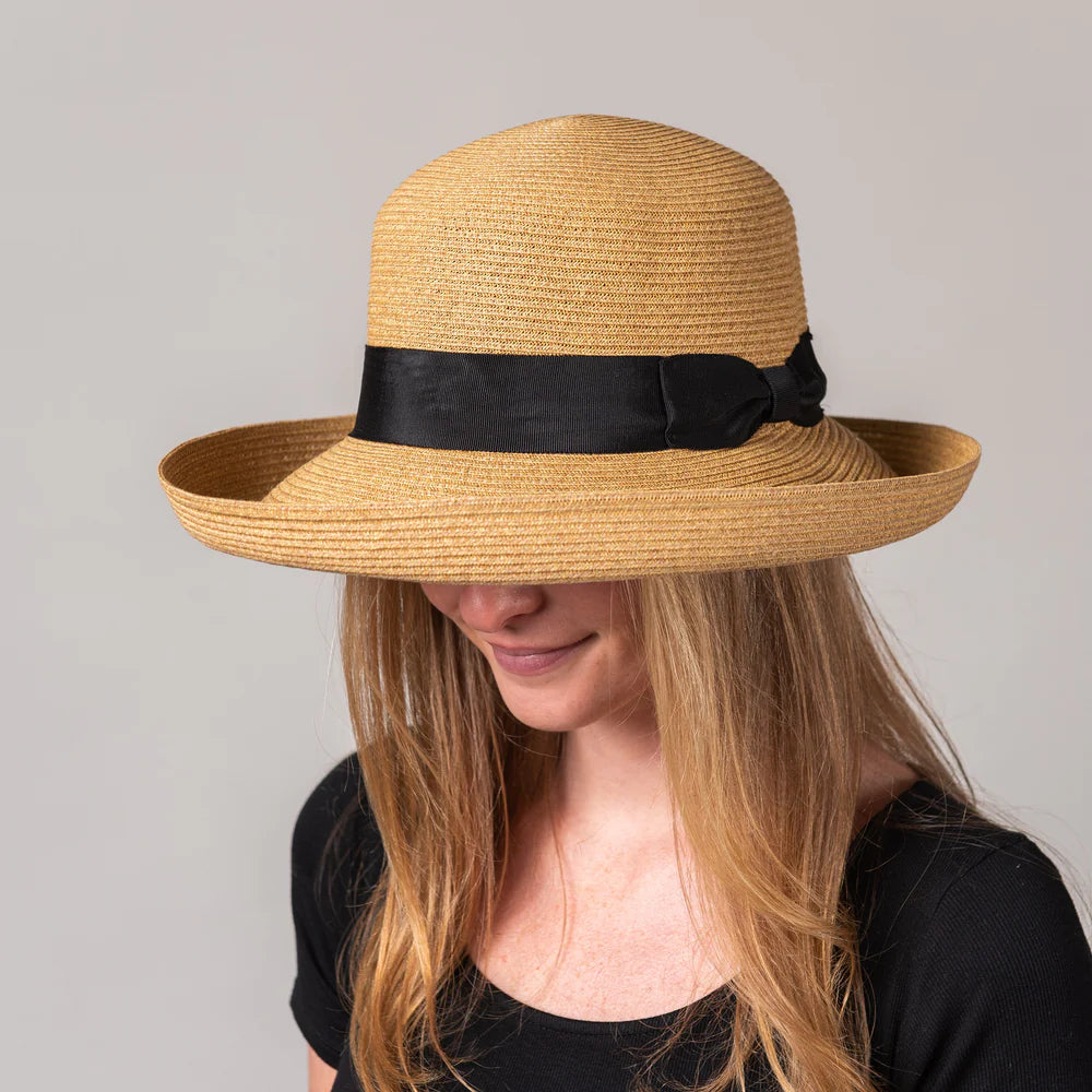 Peter Beaton Sconset, Medium Brim - Packable Straw, Natural ACCESSORIES Peter Beaton