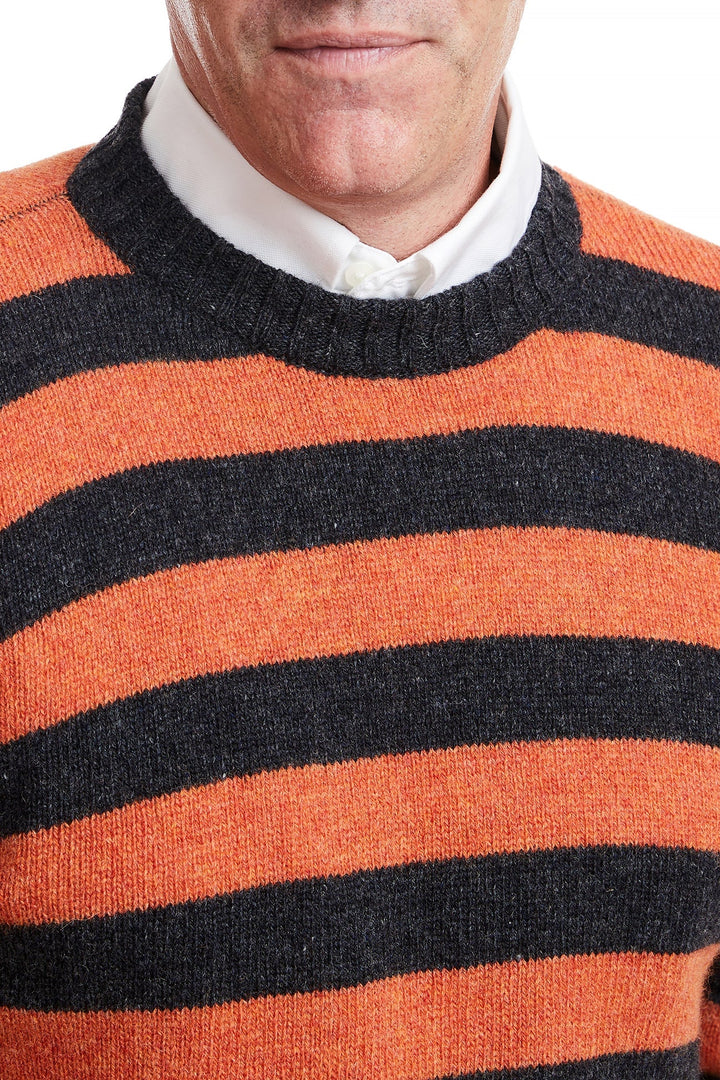 Orange and black striped sweater best sale