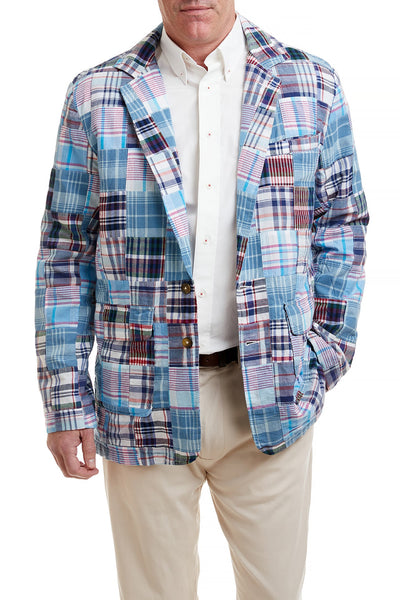 Spinnaker Blazer Seapoint Patch Madras MENS OUTERWEAR Castaway Nantucket Island