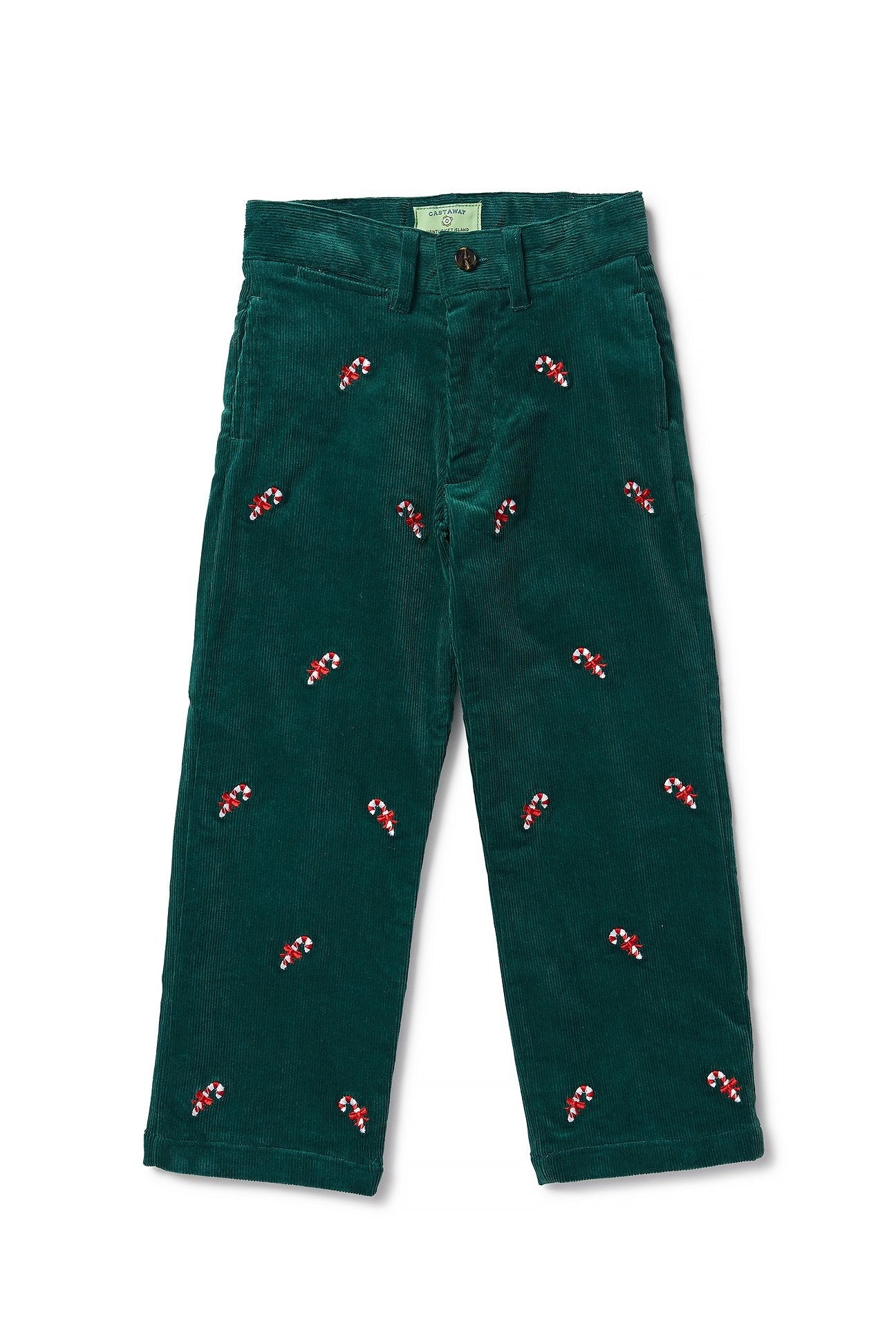 Kids Green Embroidered Leggings by Main Story on Sale