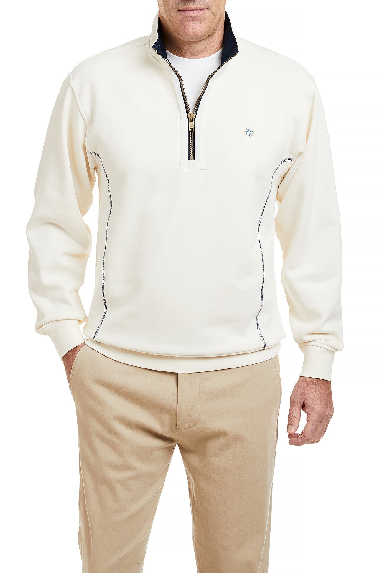 White Quarter-Zip Sweatshirts for Men