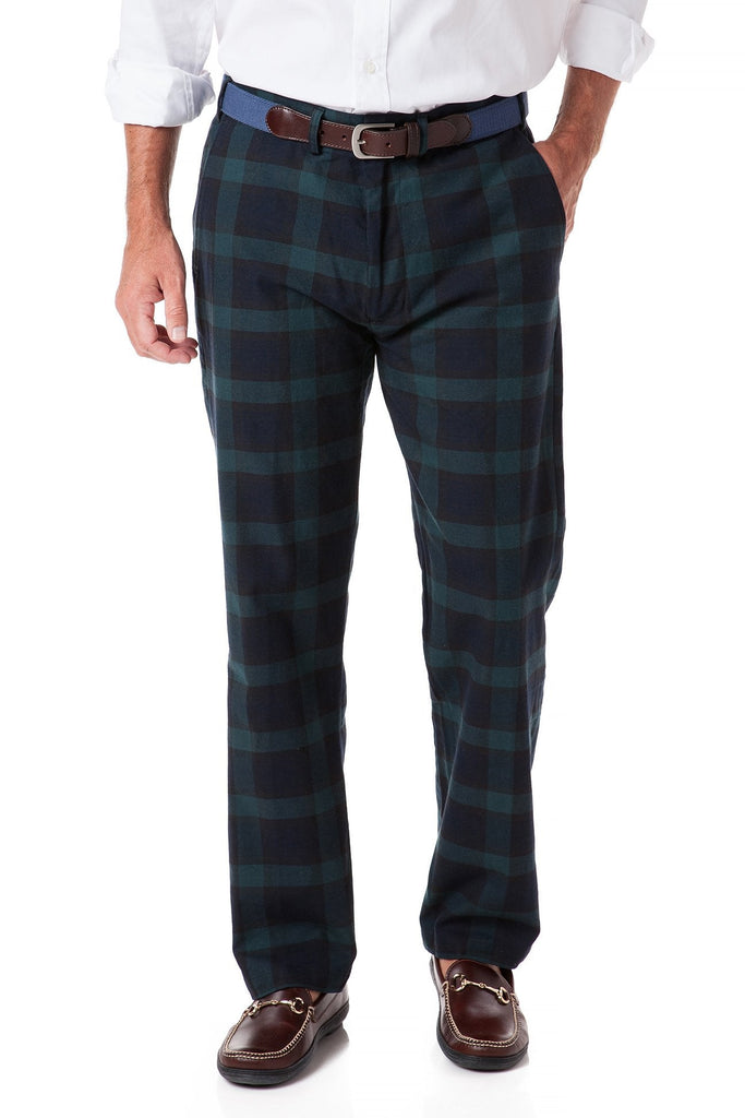 Black fashion watch plaid pants mens