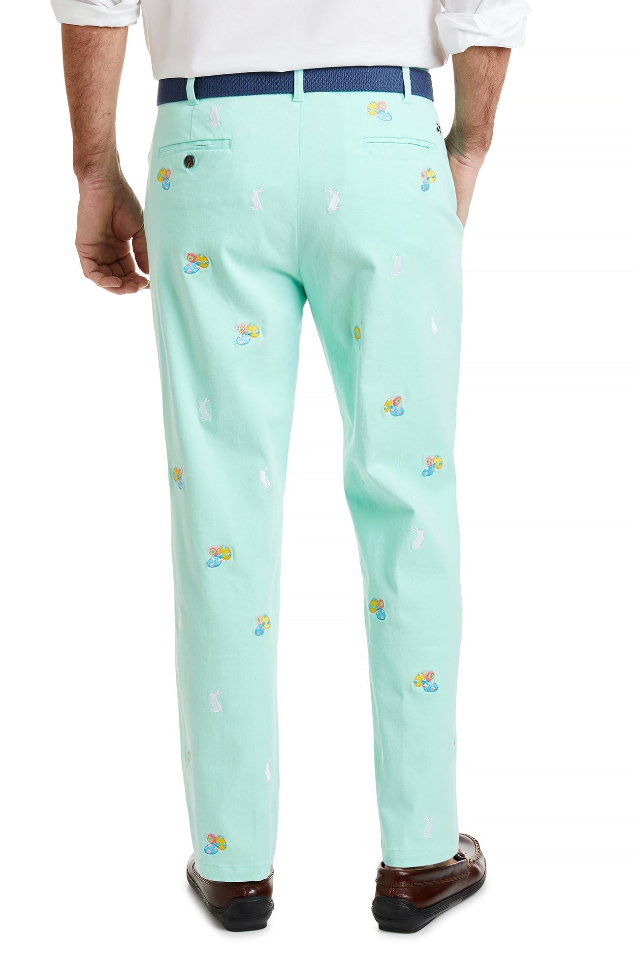 Harbor Pant Stretch Twill Seagrass with Easter Eggs & Bunny