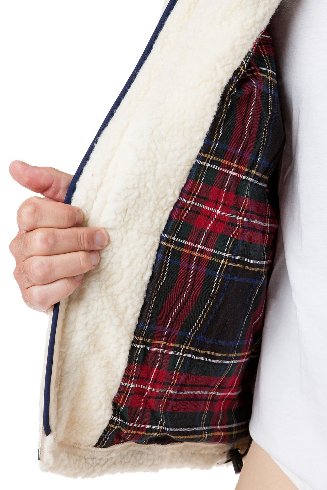 Black and white plaid sherpa jacket online